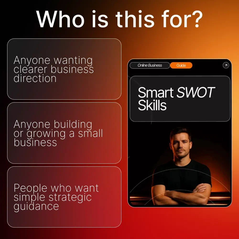 Smart SWOT Skills — Ultimate SWOT Analysis Guide for Entrepreneurs | How to Do a SWOT Analysis for Your Business | Printable & Digital Download
