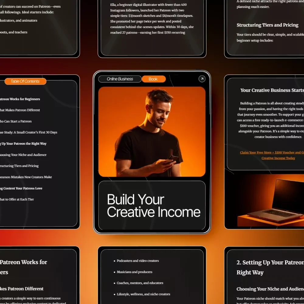 Build Your Creative Income – Patreon Online Business Basics for Beginners | Step-by-Step eBook for New Creators, Monetization Guide, Digital Download