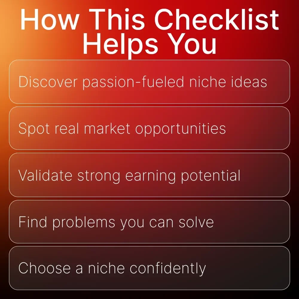 Your Profitable Blog Niche Blueprint – Ultimate Printable Checklist for Bloggers | how to choose a profitable blog niche | Niche Validation Guide for Beginners