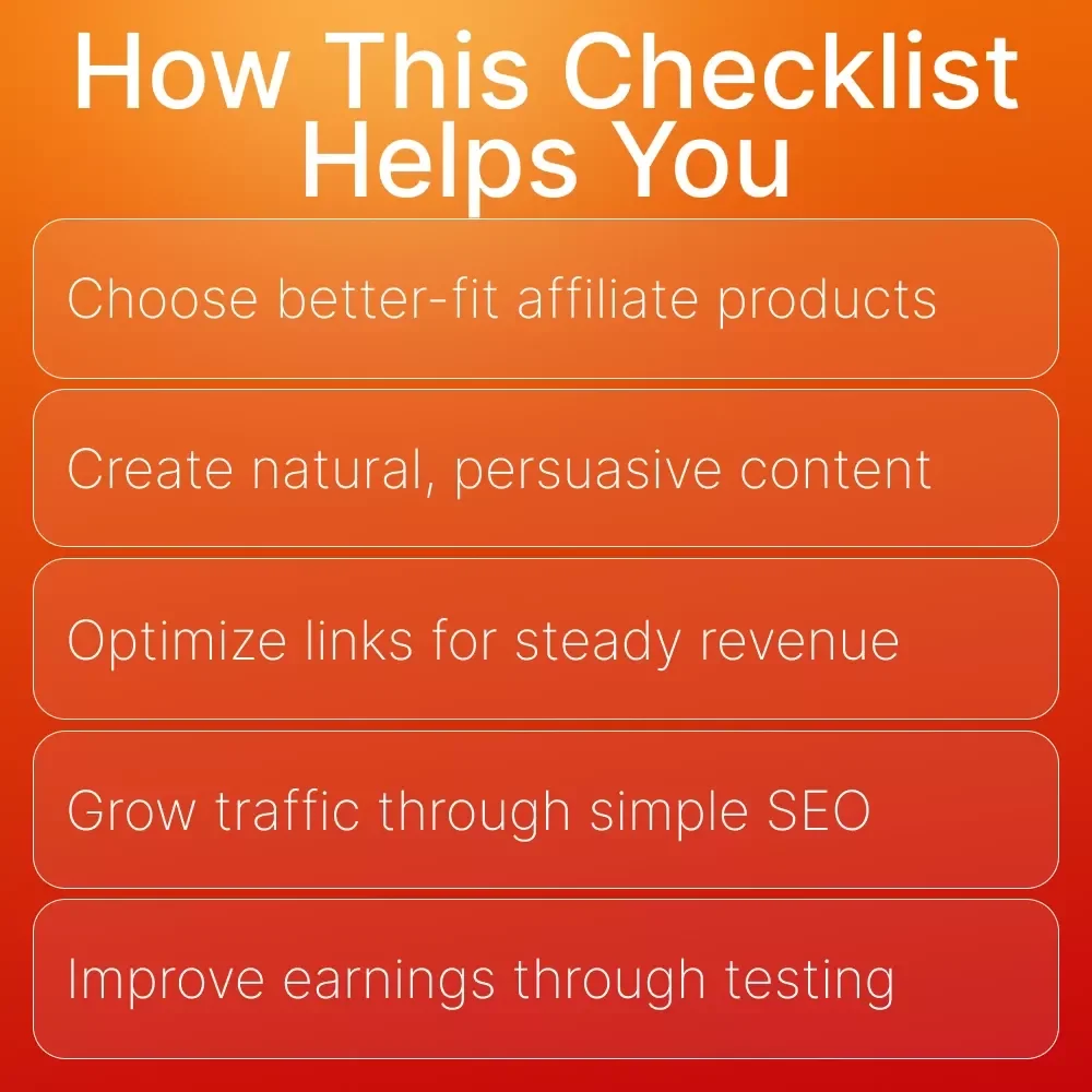 How to Use Affiliate Marketing on Your Blog Checklist | SEO-Optimized Blogger Toolkit for Beginners & Content Creators | Printable + Digital Download