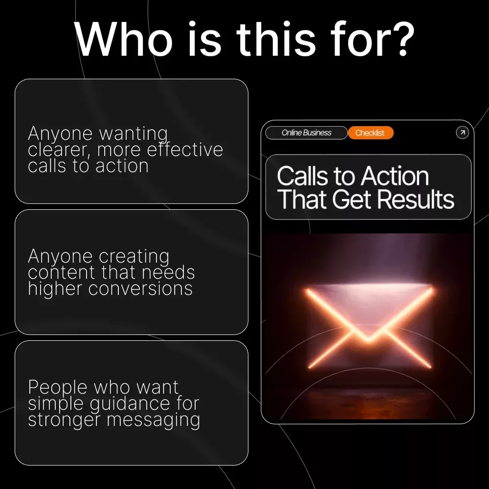 Calls to Action That Get Results | High-Impact CTA Checklist for Creators & Entrepreneurs | how to write a call to action that works Guide