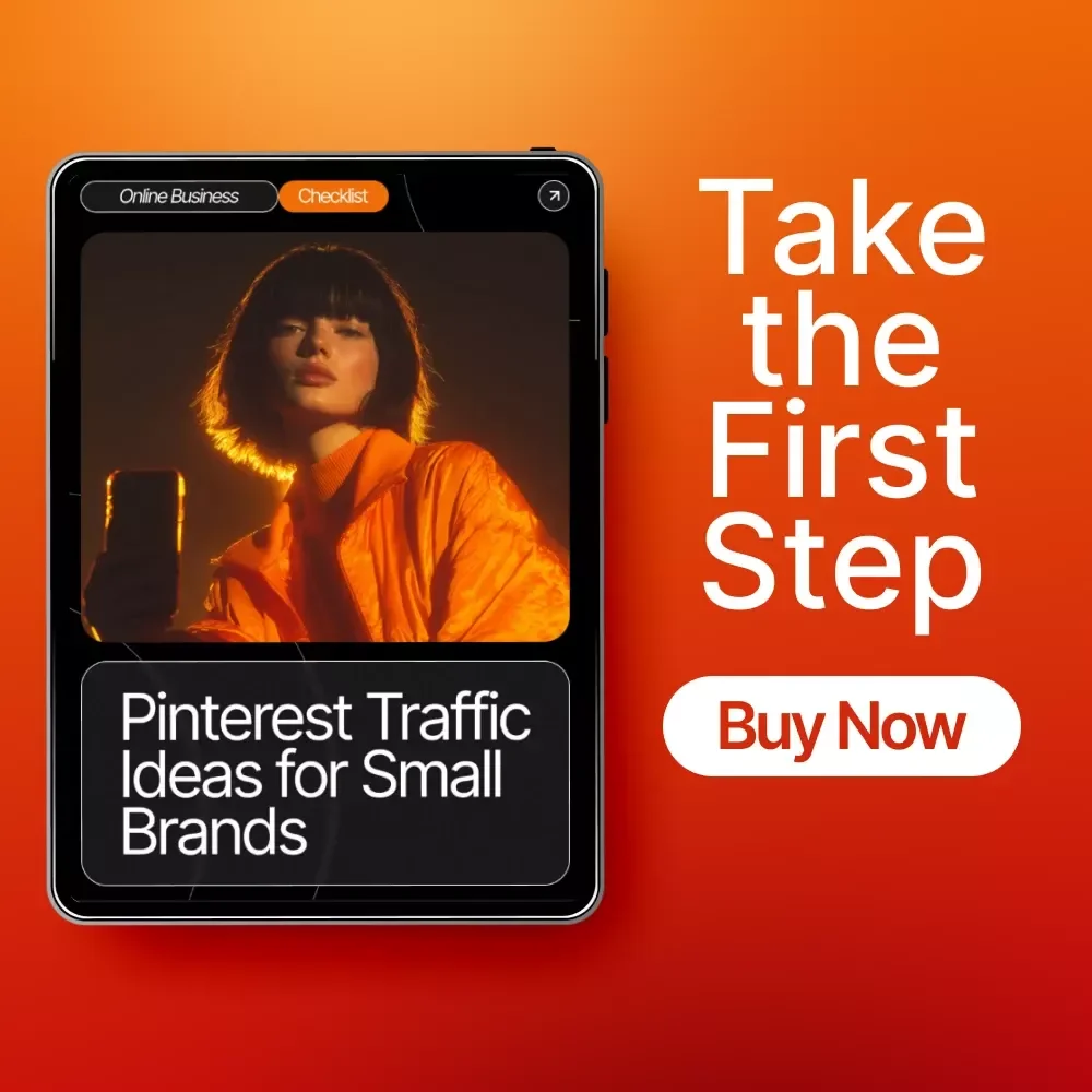Pinterest Traffic Ideas for Small Brands Checklist | Digital Download for Small Business Growth | Pinterest Marketing Tips & Pinterest Traffic Ideas for Small Brands