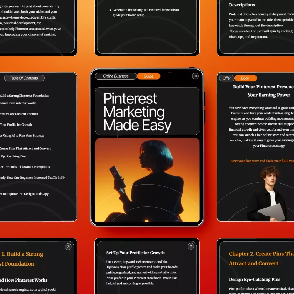 Pinterest Marketing Made Easy | Beginner-Friendly Pinterest Marketing Tips for Beginners Guide | Digital Download eBook for Pinterest Growth & Traffic