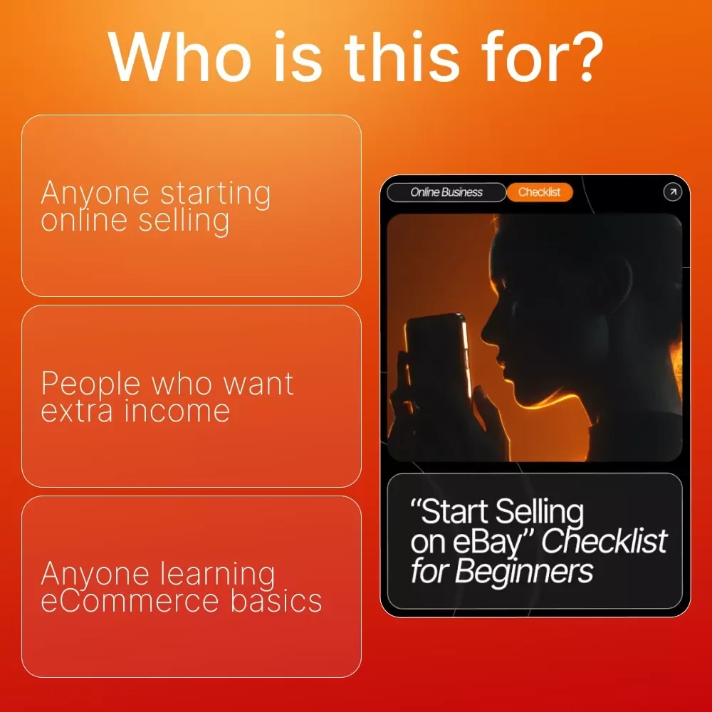 “Start Selling on eBay” Checklist for Beginners – Printable eBay Seller Guide, how to start selling on ebay, Digital Download, New Seller Startup Checklist