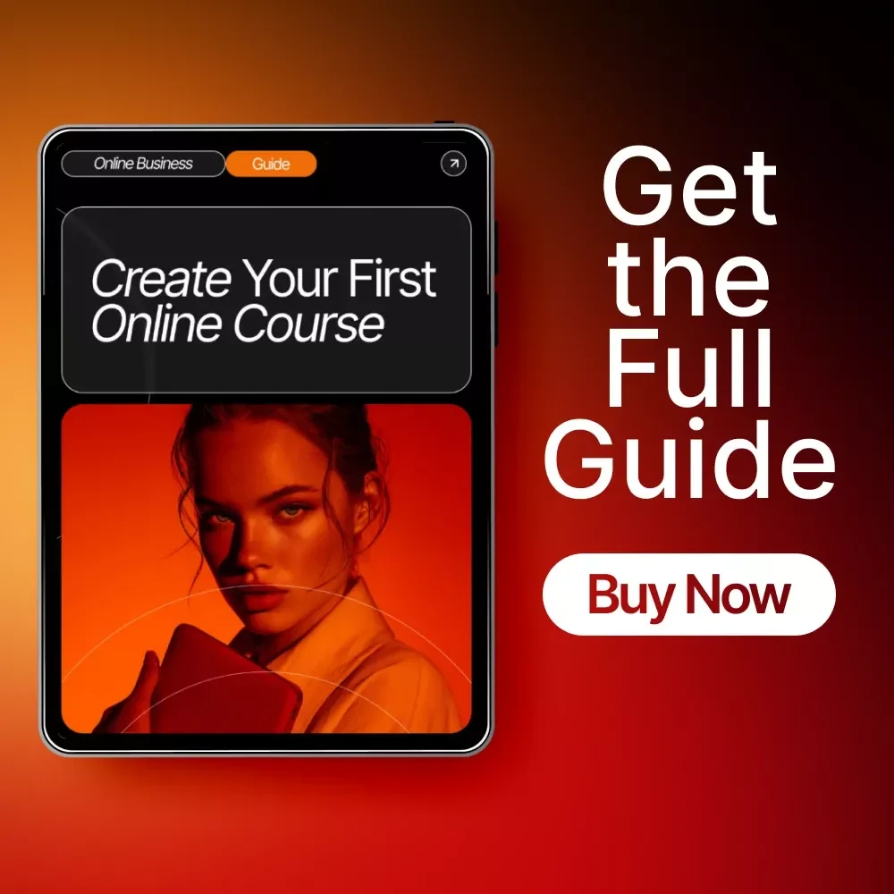 Create Your First Online Course Guide | Beginner-Friendly How to Create an Online Course for Beginners | Step-by-Step eBook, Course Planning Checklist & Digital Download