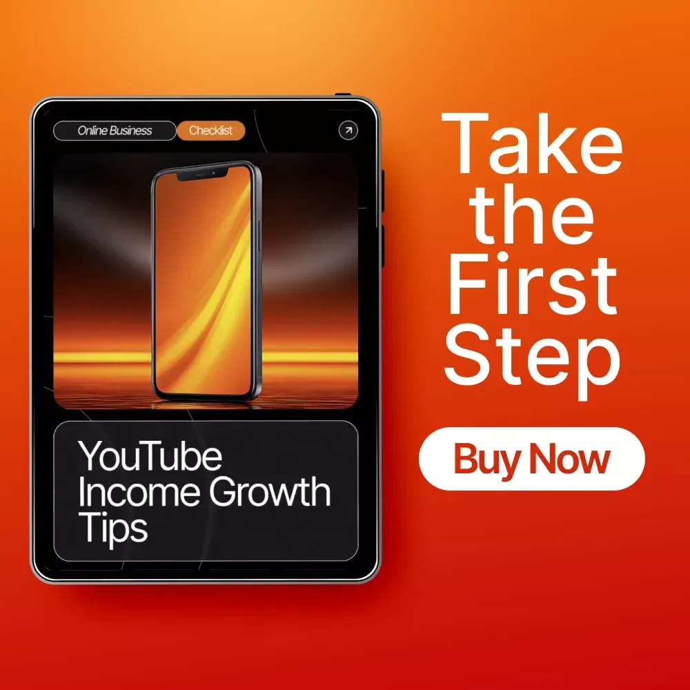 YouTube Income Growth Tips | Printable Checklist for YouTube Creators | Step-by-Step Actions to Boost Views, Engagement, and Revenue | Digital Download for Beginners and Content Creators