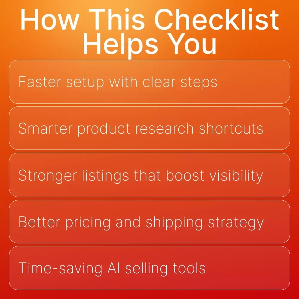 “Start Selling on eBay” Checklist for Beginners – Printable eBay Seller Guide, how to start selling on ebay, Digital Download, New Seller Startup Checklist