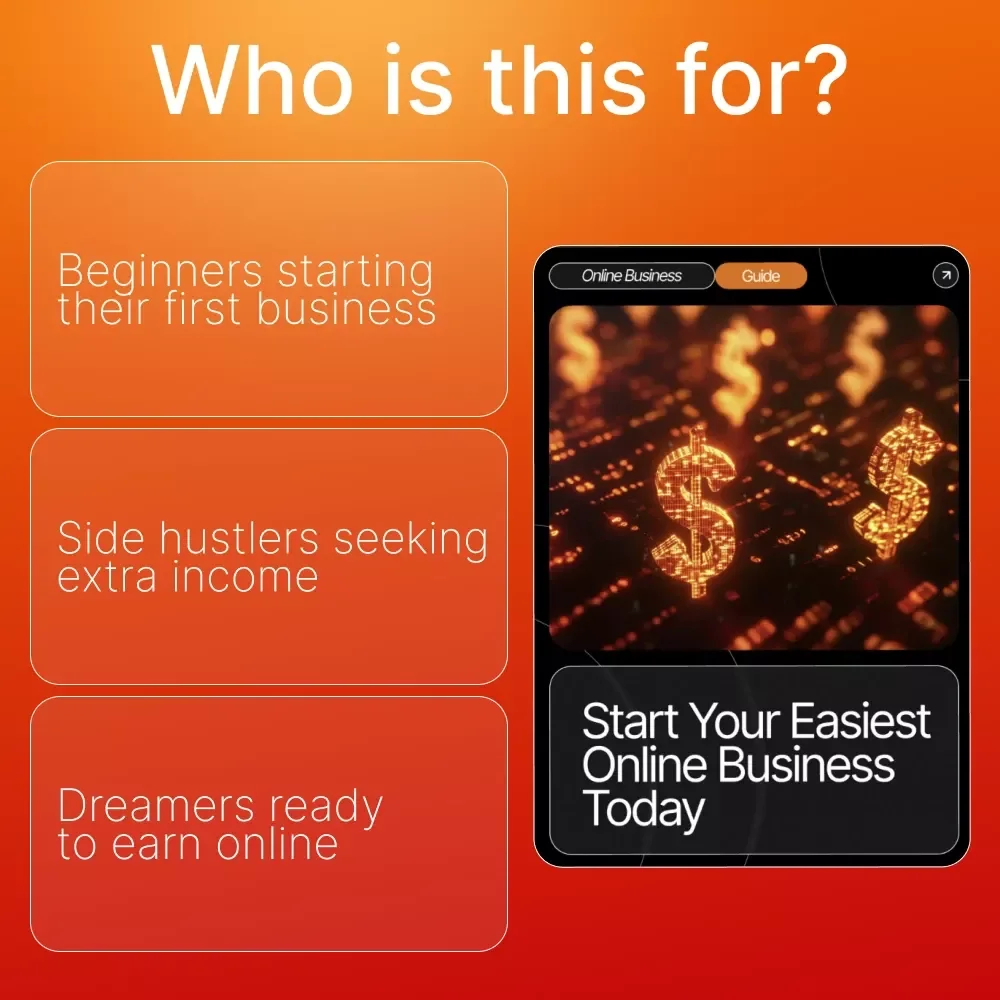 Start Your Easiest Online Business Today | Step-by-Step Beginner Guide Explaining What Is the Easiest Online Business to Start | Learn to Launch, Grow, and Earn Quickly | Digital Download eBook