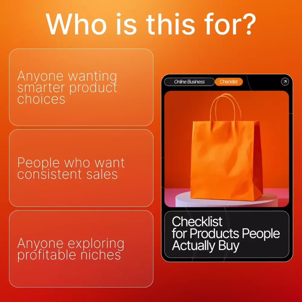 Checklist for Products People Actually Buy | High-Demand Affiliate Product Research Guide | Etsy-Style Digital Download for Finding Affiliate Products People Actually Buy