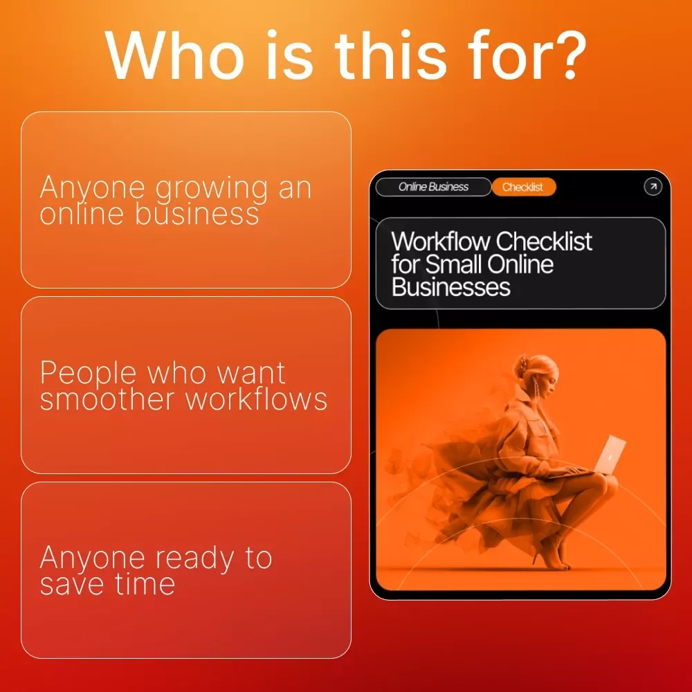 Workflow Checklist for Small Online Businesses – Ultimate Productivity Planner, Small Biz Workflow Examples, Digital Download Checklist for Entrepreneurs