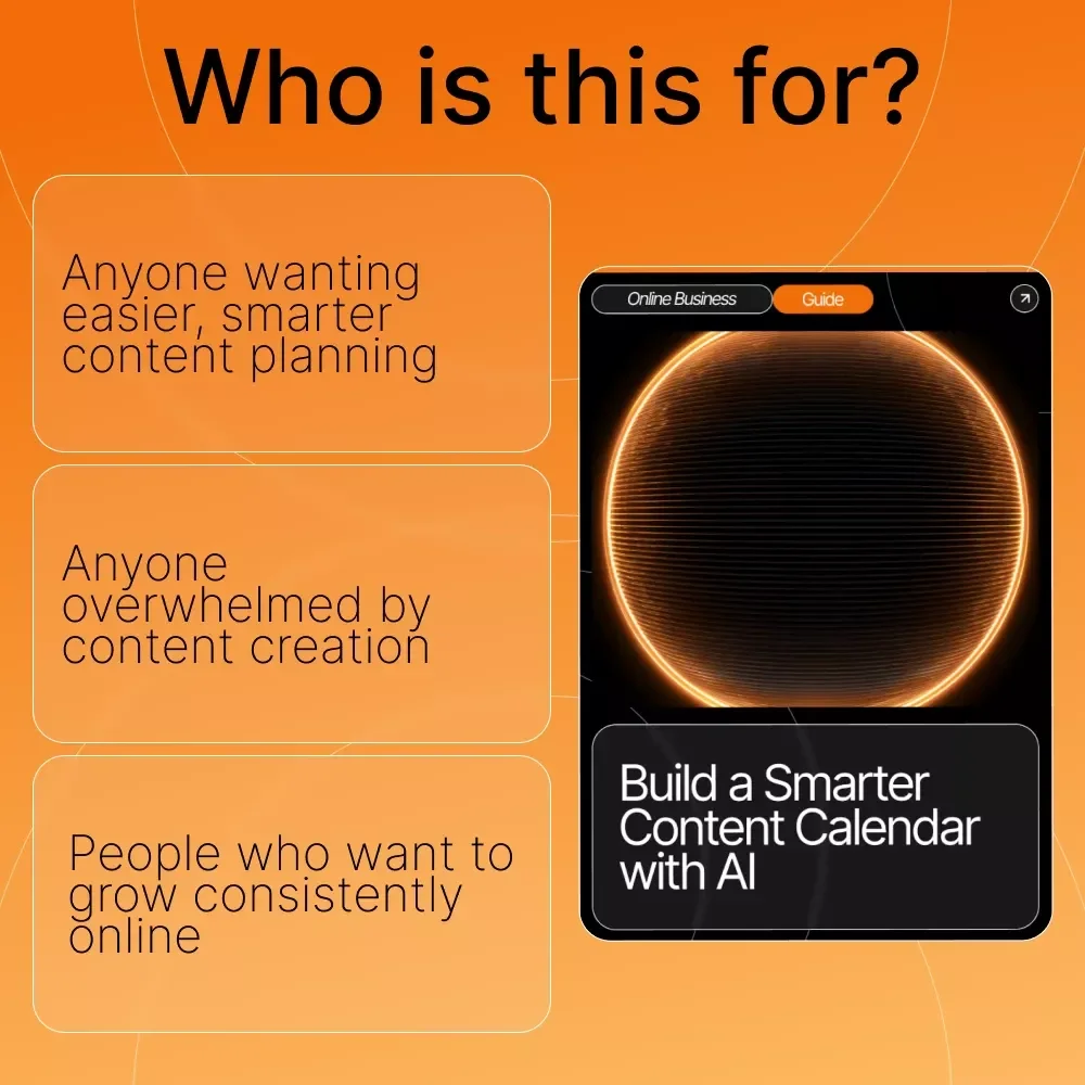 Build a Smarter Content Calendar with AI | AI-Powered Content Planning Guide, Digital Download for Creators & Entrepreneurs, Content Strategy eBook