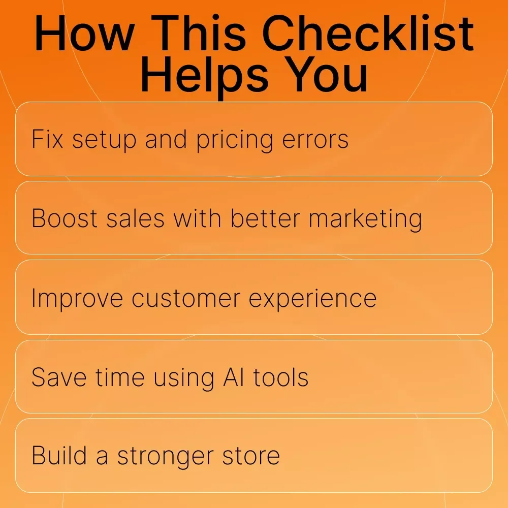 Shopify Mistakes Beginners Make | Printable eCommerce Checklist | Learn How to Avoid Common Shopify Errors and Build a Profitable Store