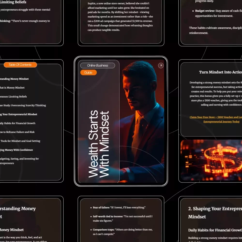 Wealth Starts With Mindset | Money Mindset for New Entrepreneurs Guide | Digital Download for Financial Growth & Success