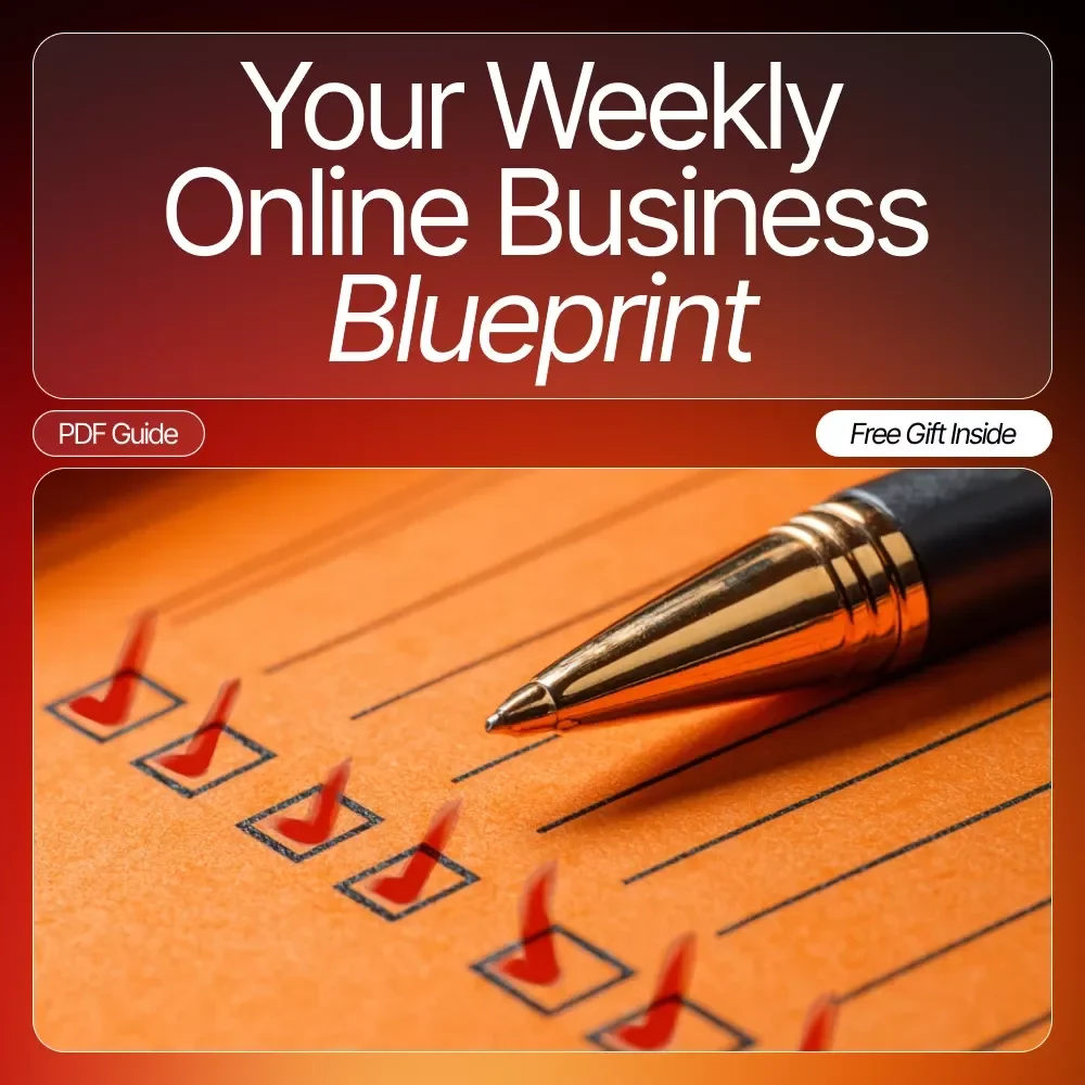 Your Weekly Online Business Blueprint | Ultimate Guide for Weekly Tasks for Managing an Online Business, Productivity Planner, Digital Download