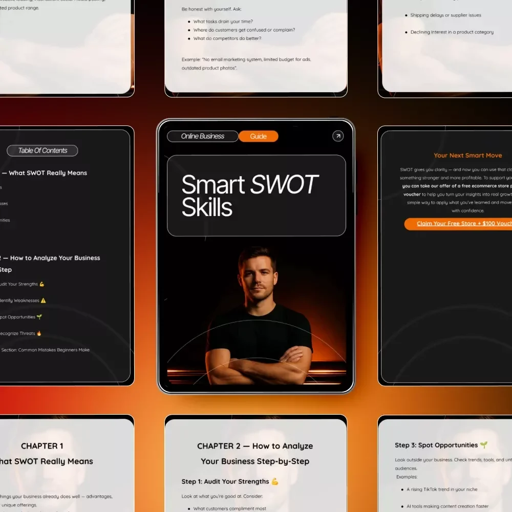 Smart SWOT Skills — Ultimate SWOT Analysis Guide for Entrepreneurs | How to Do a SWOT Analysis for Your Business | Printable & Digital Download