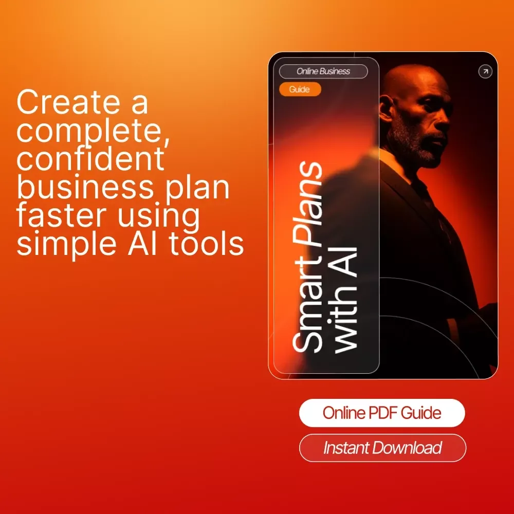 Smart Plans with AI – Business Plan Guide for Beginners | AI for Creating a Business Plan | Digital Download Workbook