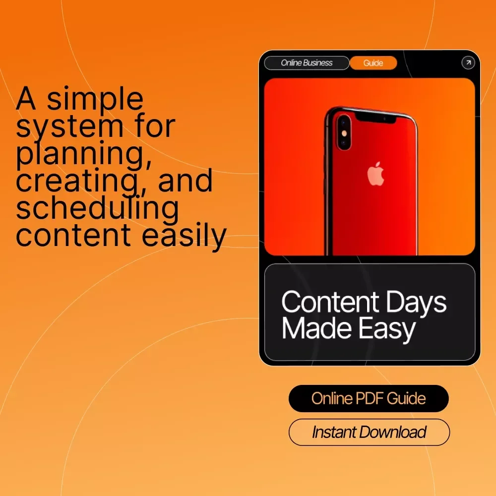 Content Days Made Easy | how to batch create social media content Guide | Digital Download for Creators, Coaches, and Small Businesses