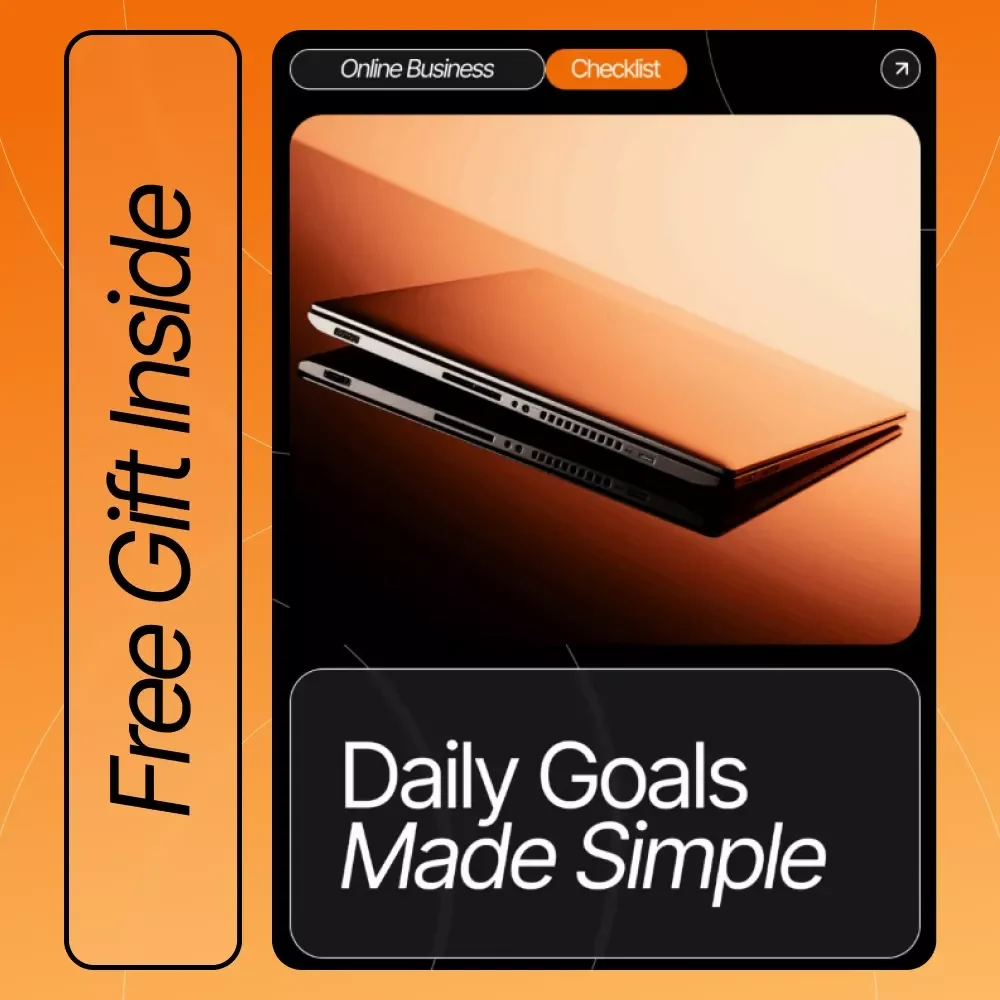 Daily Goals Made Simple | Printable Productivity Checklist | Goal-Setting Planner | How to Set Daily Goals That Stick | Small Business & Personal Growth Tool