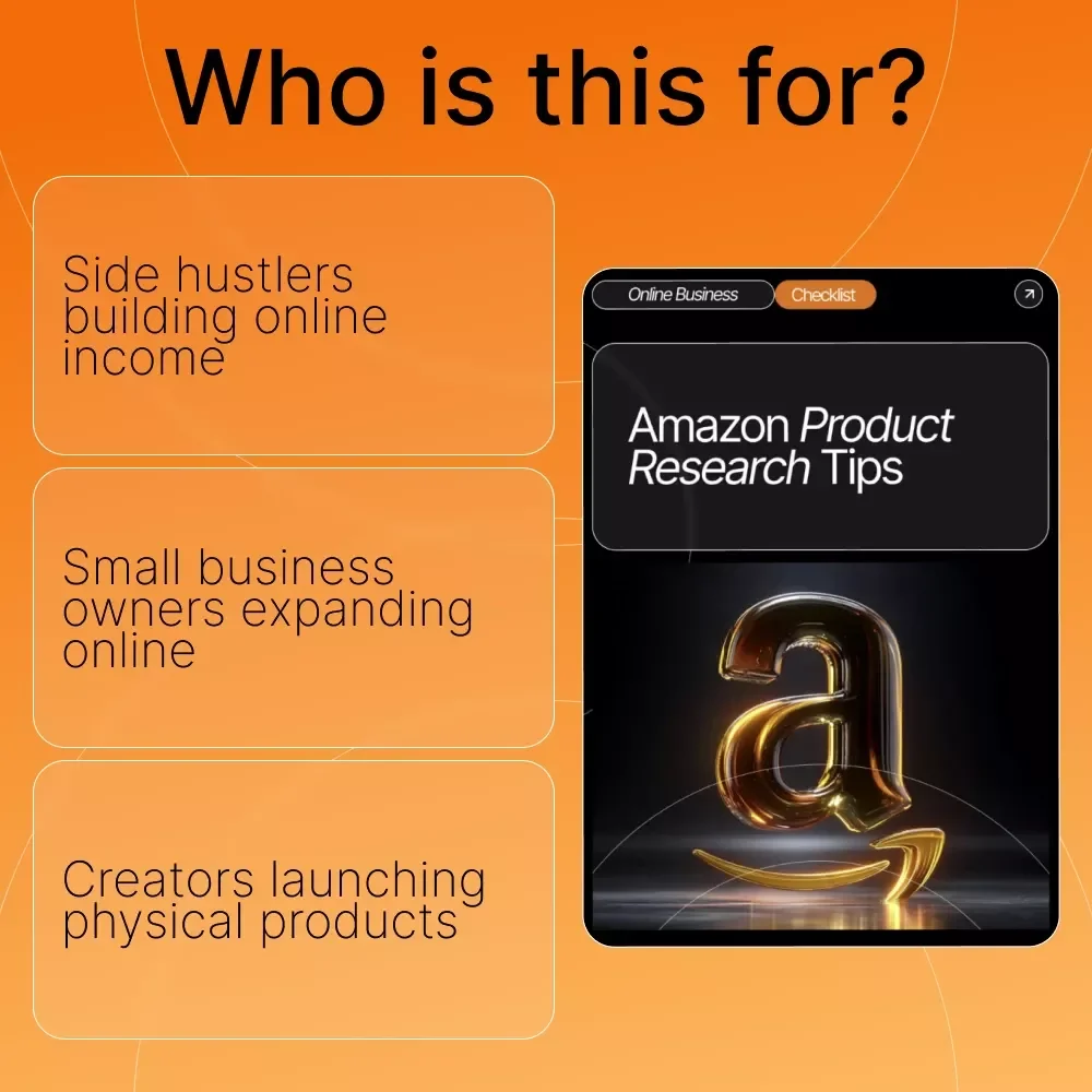 Amazon Product Research Tips | Step-by-Step Checklist for Beginners | Digital Download