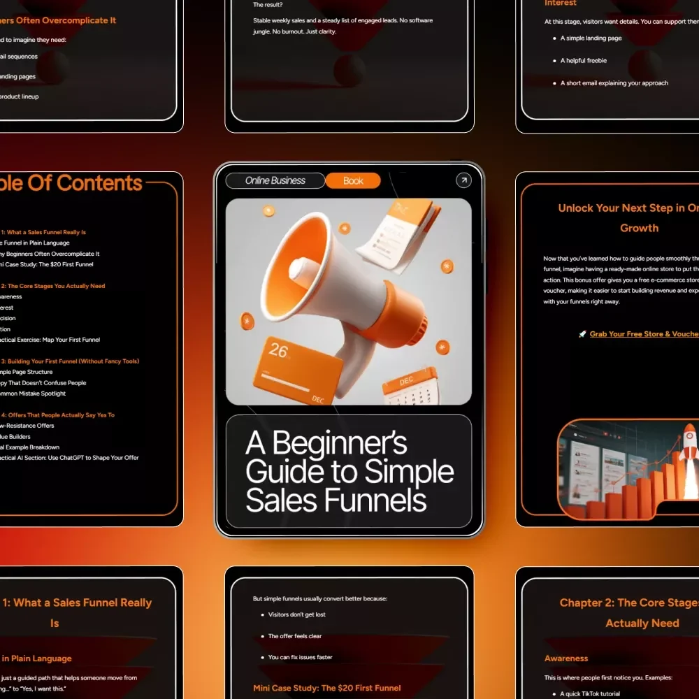 A Beginner’s Guide to Simple Sales Funnels – Beginner-Friendly Ebook for Coaches, Creators & Small Business Owners | Learn simple sales funnels for beginners | Digital Marketing Download