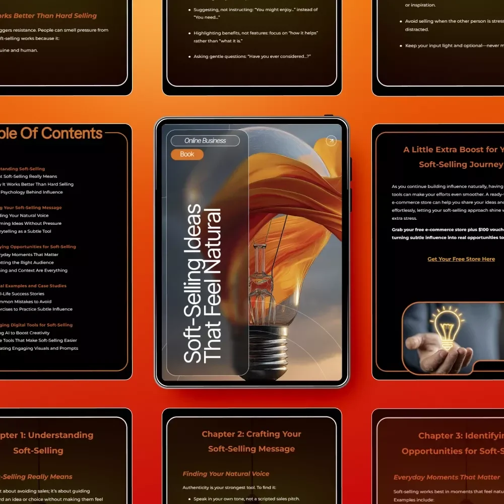 Soft-Selling Ideas That Feel Natural | Learn Subtle Sales Techniques | Digital Download eBook | soft-selling ideas that feel natural