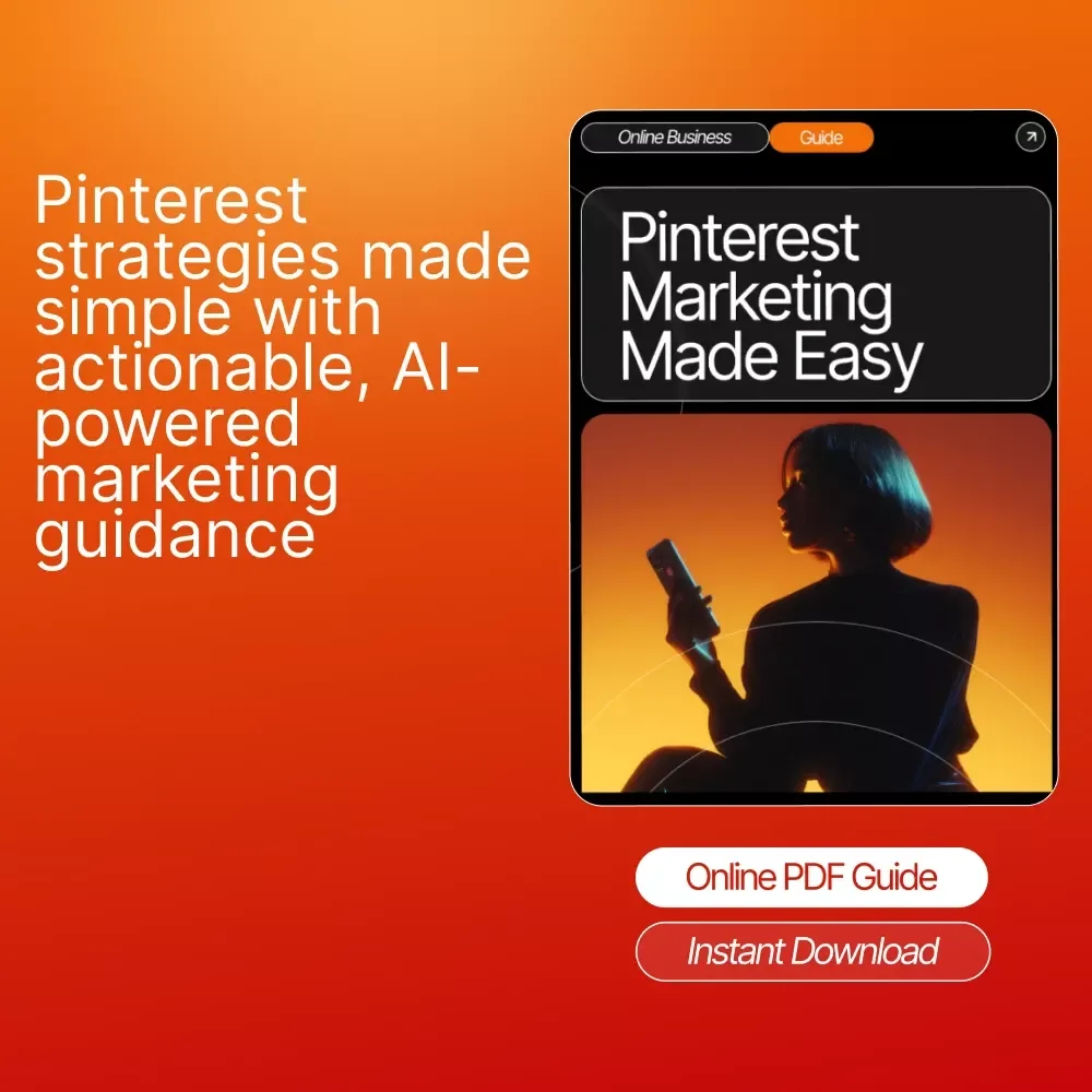 Pinterest Marketing Made Easy | Beginner-Friendly Pinterest Marketing Tips for Beginners Guide | Digital Download eBook for Pinterest Growth & Traffic