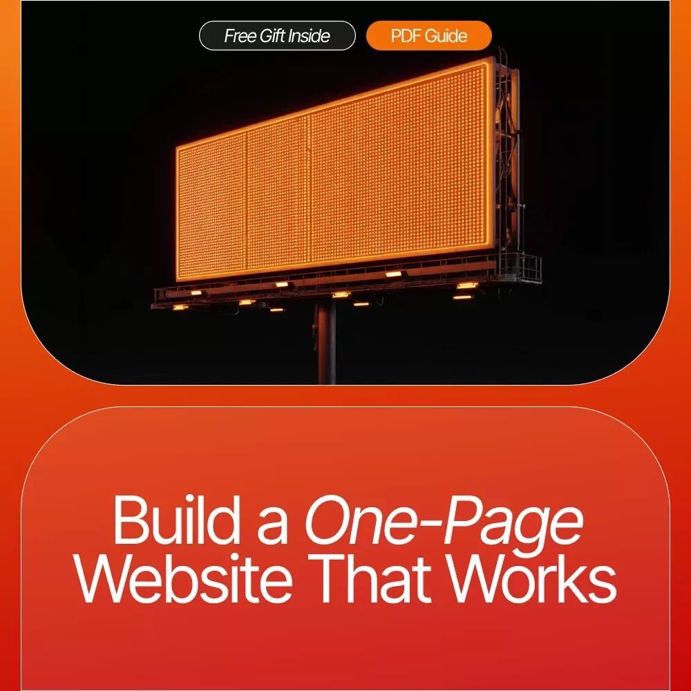Build a One-Page Website That Works – Complete eBook Guide for Entrepreneurs | how to create a one-page website for your business | Simple, High-Converting One-Page Website Blueprint