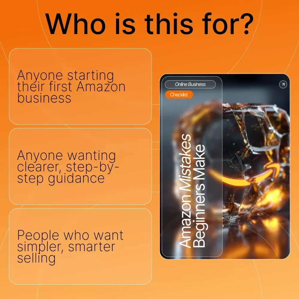 Amazon Mistakes Beginners Make Checklist | Ultimate Printable Digital Download for New Sellers | Learn the amazon mistakes beginners make & Launch Smarter on Amazon