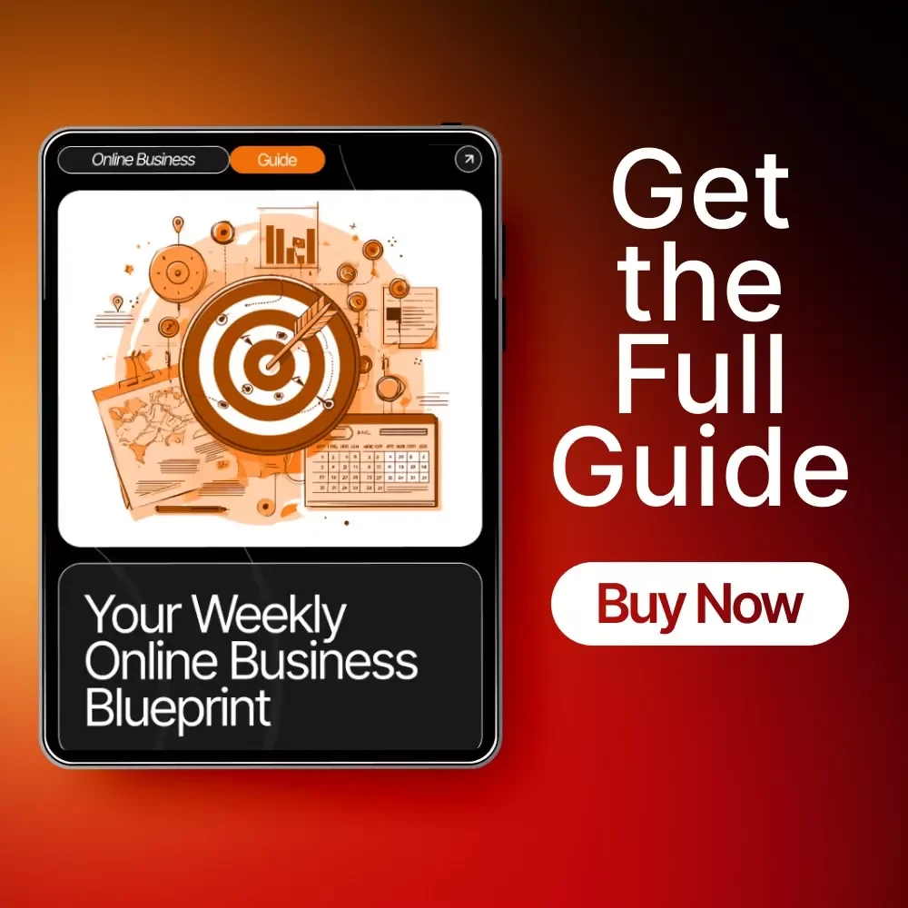Your Weekly Online Business Blueprint | Ultimate Guide for Weekly Tasks for Managing an Online Business, Productivity Planner, Digital Download