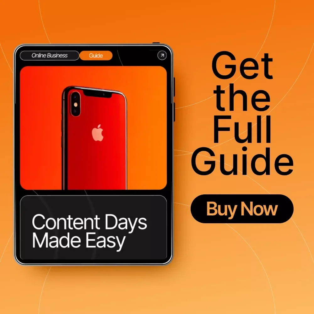 Content Days Made Easy | how to batch create social media content Guide | Digital Download for Creators, Coaches, and Small Businesses