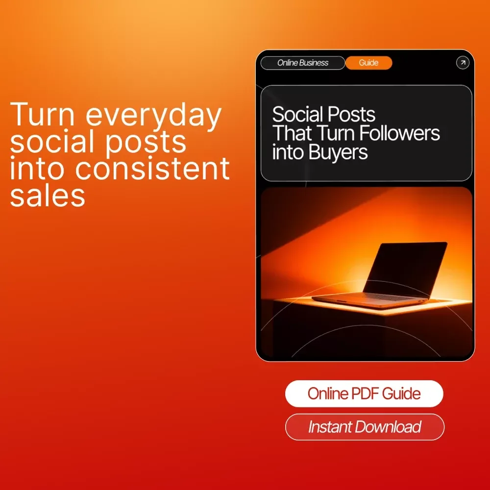 Social Posts That Turn Followers into Buyers | High-Converting Social Media Content Guide, eBook & Checklist for Small Businesses, Coaches & Creators