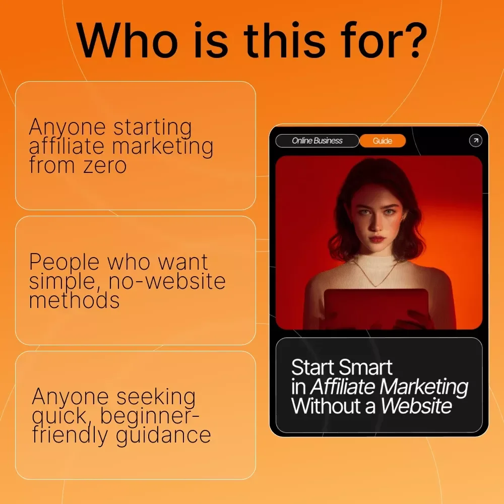 Start Smart in Affiliate Marketing Without a Website | Beginner-Friendly Digital Download Guide for No-Website Affiliate Marketing, Passive Income, Online Business Success