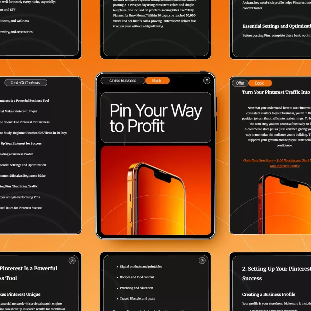 Pin Your Way to Profit – Pinterest Online Business Basics for Beginners Ebook | Pinterest Marketing Guide for New Online Entrepreneurs | Digital Download