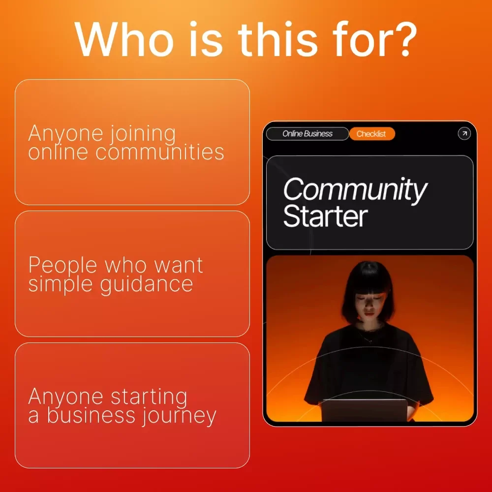 Community Starter Checklist | Digital Download for Entrepreneurs & Creators | How to Join Online Business Communities Guide