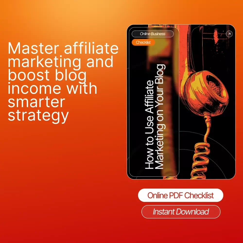How to Use Affiliate Marketing on Your Blog Checklist | SEO-Optimized Blogger Toolkit for Beginners & Content Creators | Printable + Digital Download