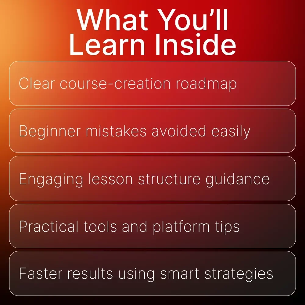 Create Your First Online Course Guide | Beginner-Friendly How to Create an Online Course for Beginners | Step-by-Step eBook, Course Planning Checklist & Digital Download