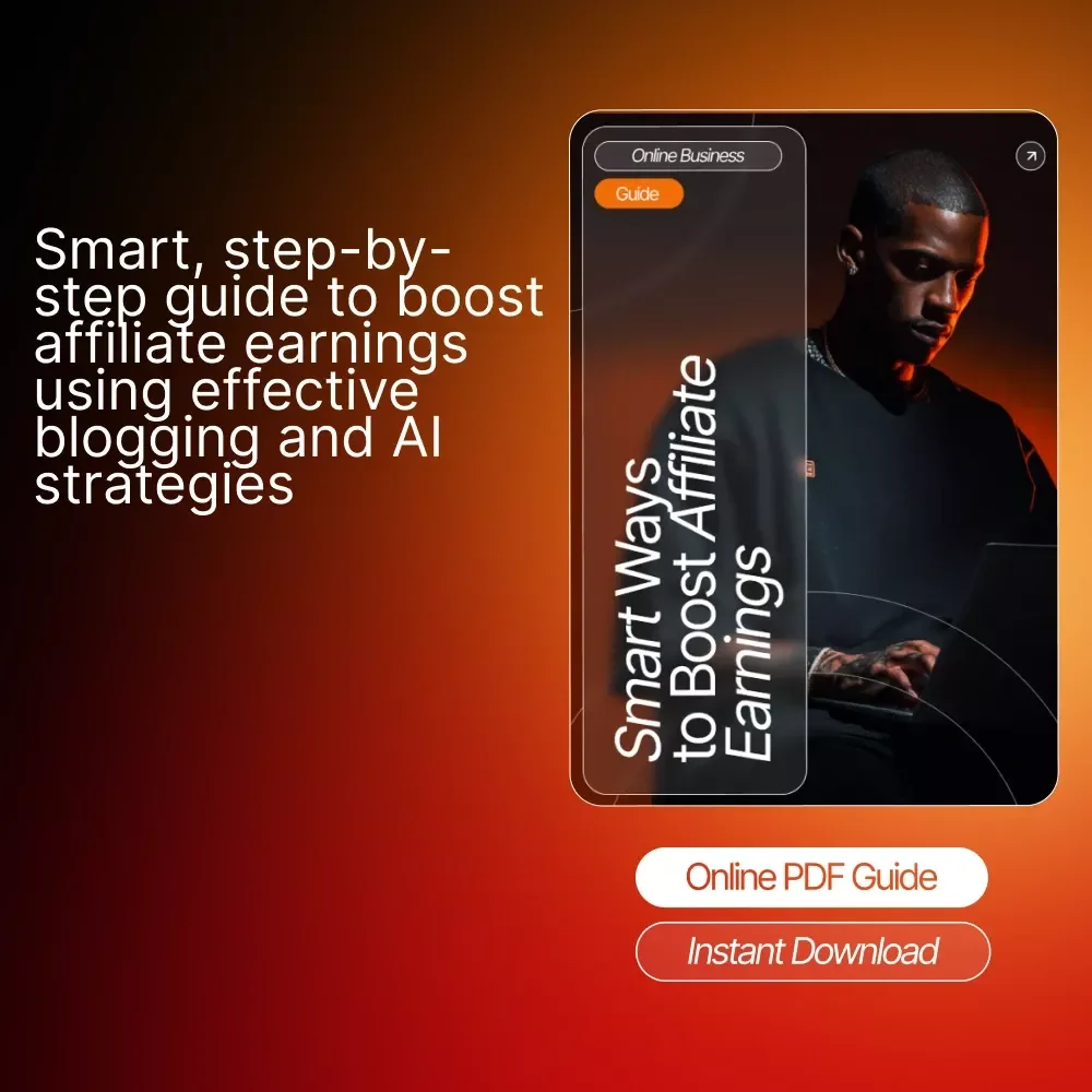 Smart Ways to Boost Affiliate Earnings | Printable & Digital Guide for Bloggers | How to Use a Blog for Affiliate Marketing | Affiliate Blogging Strategies eBook