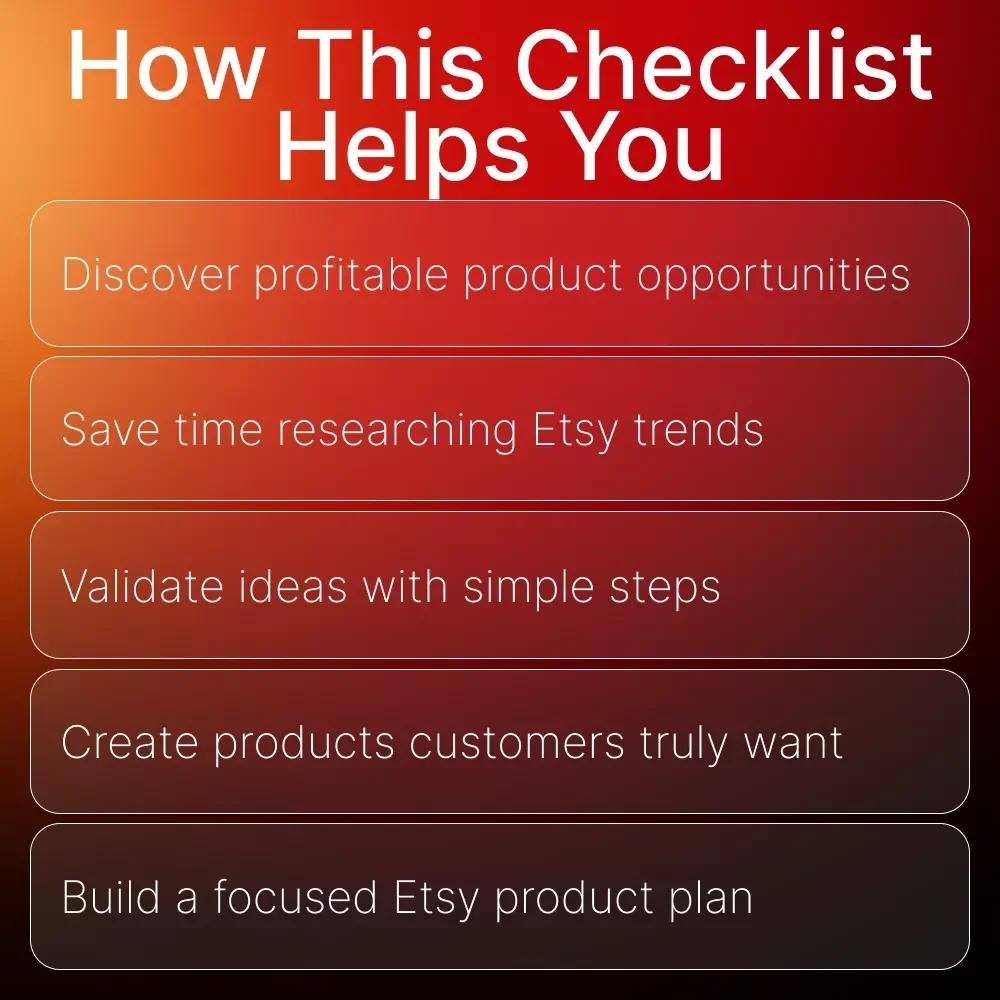 Etsy Digital Product Ideas Checklist – Ultimate Printable Guide for Sellers | Boost Your Shop with etsy digital product ideas Research & Planning