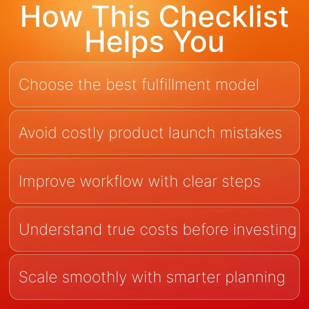 Print on Demand vs Holding Inventory | Printable Business Guide for Sellers | Ecommerce Workflow Planner & Startup Checklist