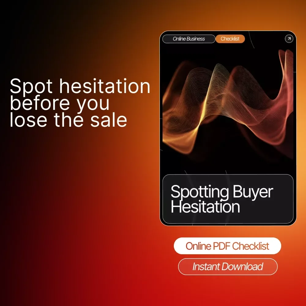 Spotting Buyer Hesitation | Sales Psychology Checklist | Learn Key Buyer Hesitation Signs to Close More Deals