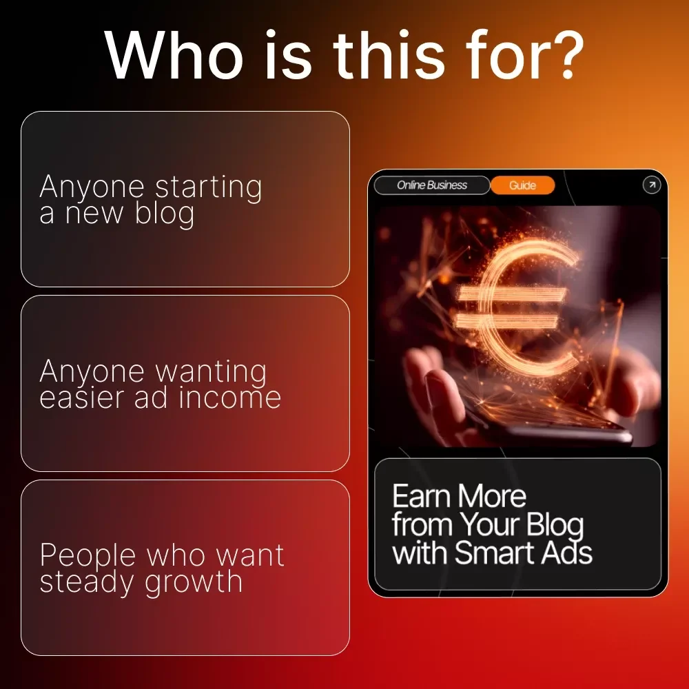 Earn More from Your Blog with Smart Ads – SEO-Boosted Blogging Guide for Beginners | Monetize Faster with Ad Revenue Strategies | Digital Download for how to make money from a blog with ads