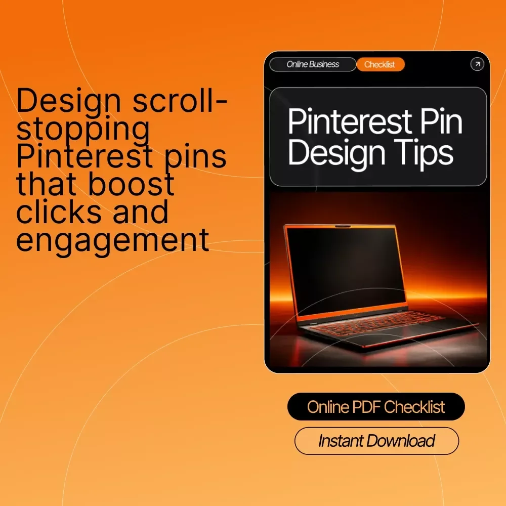 Pinterest Pin Desig Tips Checklist – Editable Digital Download for Bloggers, Creators, and Small Business Owners | Pinterest Pin Design Tips for High-Converting Pins