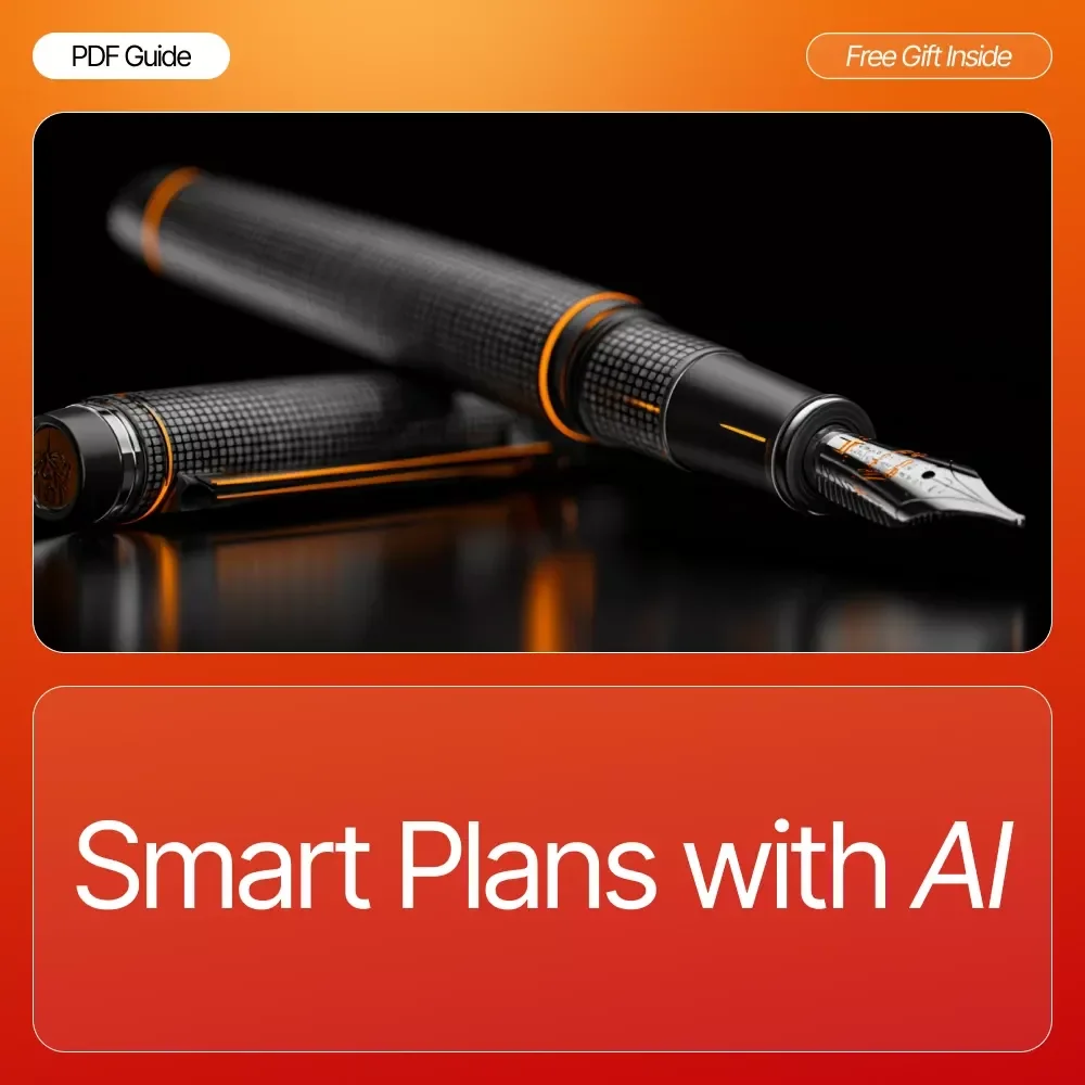 Smart Plans with AI – Business Plan Guide for Beginners | AI for Creating a Business Plan | Digital Download Workbook