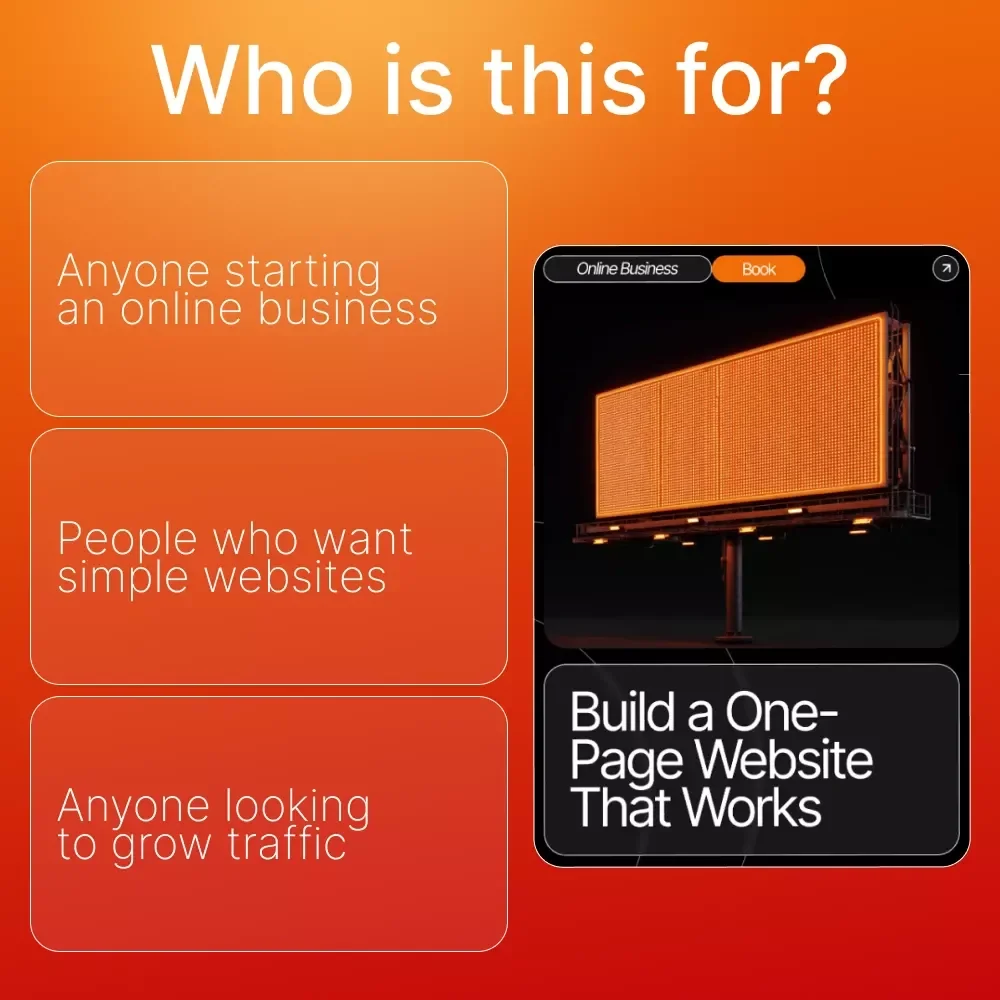 Build a One-Page Website That Works – Complete eBook Guide for Entrepreneurs | how to create a one-page website for your business | Simple, High-Converting One-Page Website Blueprint