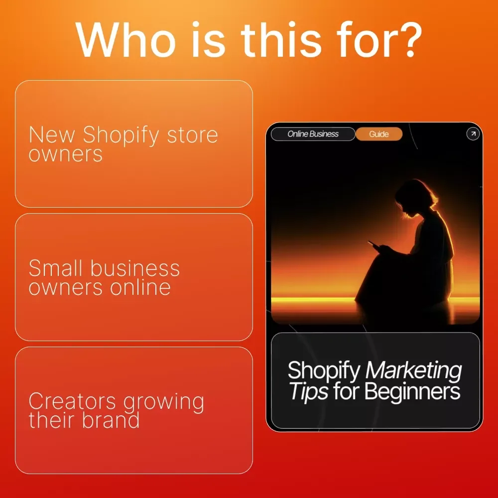 Shopify Marketing Tips for Beginners | Digital Guide for New Store Owners, Creators & Entrepreneurs | Learn How to Drive Traffic, Boost Sales & Grow Online