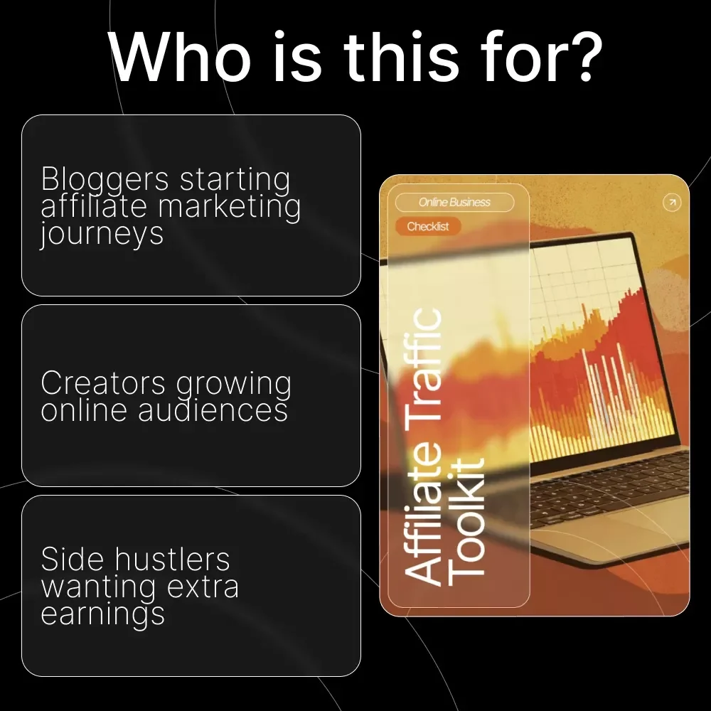 Affiliate Traffic Toolkit | Digital Checklist for Beginners | Step-by-Step affiliate traffic tips for newbies | Drive Clicks, Grow Your Audience & Boost Earnings | Instant Download PDF