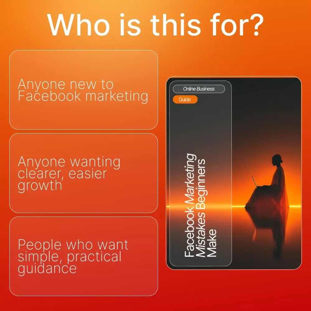 Facebook Marketing Mistakes Beginners Make – Digital Marketing Guide, Social Media Strategy eBook, Facebook Ads Beginner Checklist, Small Business Growth PDF