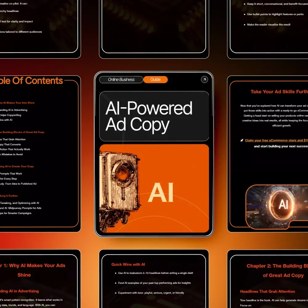 AI-Powered Ad Copy | Ad Copy Basics Using AI | Digital Marketing Guide for High-Converting Ads | Etsy-Style eBook for Small Businesses & Creators