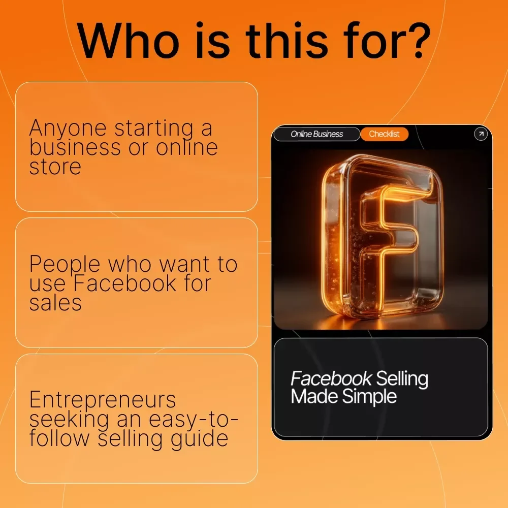 Facebook Selling Made Simple – Digital Download Guide for Beginners | Facebook Marketing, Social Media Selling, Small Business Growth