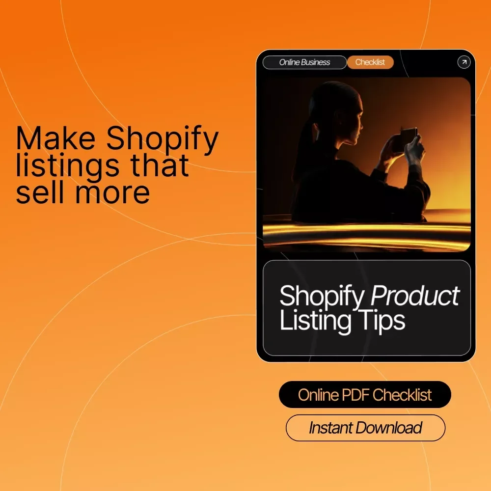 Shopify Product Listing Tips | Printable eCommerce Checklist for Beginners | Learn How to Create Product Titles, Descriptions & SEO Listings That Sell